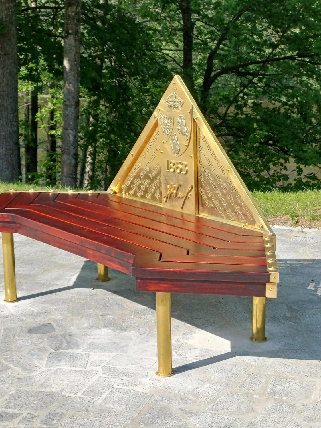 Bench for the Polish community, Druskininkai